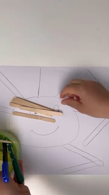 Веселий павучок: палички з кольоровими кінчиками